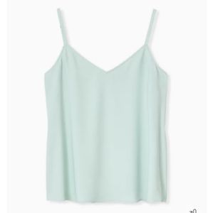 TORRID SOPHIE - MINT BLUE CREPE BACK SATIN SWING CAMI